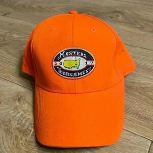 MASTERS Tournament 2017 cap orange UPF 50+ Ahead USA adjustable like New
